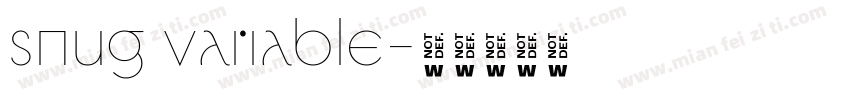 snug variable字体转换